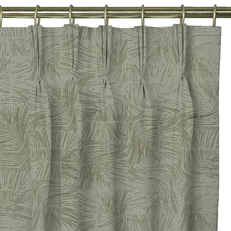 Custom Drape - Triple pinch - Trail Celadon - 48 " width x 92 " height