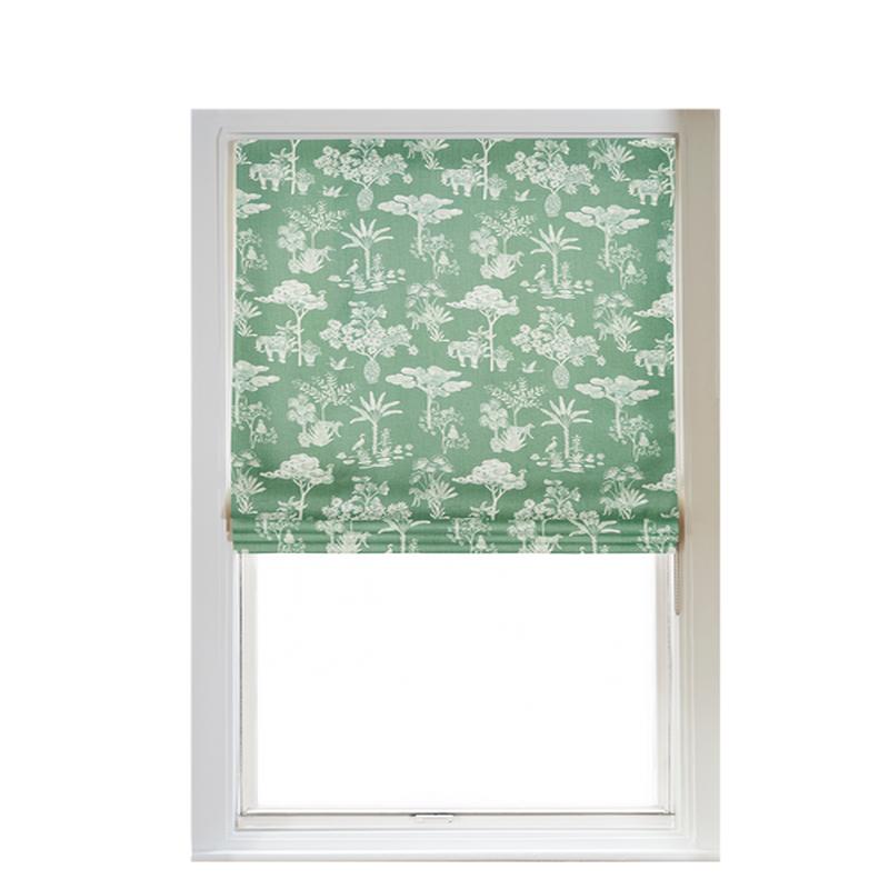 Custom Shade - Flat - Jungle Garden - 25 1/2\" width x 55 \" height