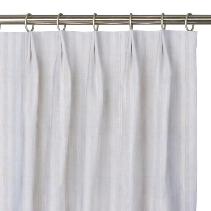 Custom Drape - Euro - Striped Oyster - 72 \" width x 82 \" height