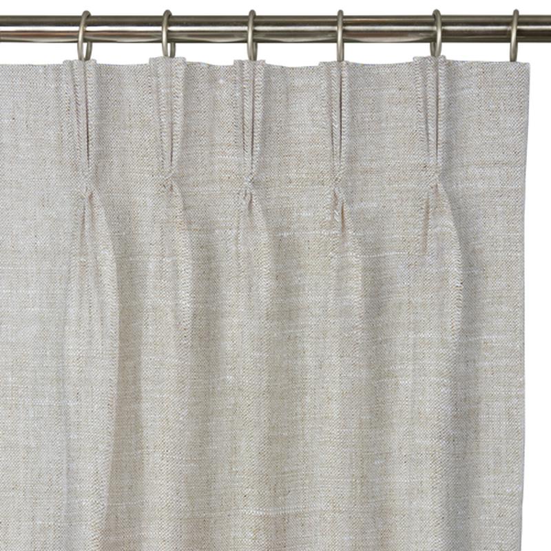Custom Drape - Triple pinch - Oatmeal - 80 \" width x 82 \" height