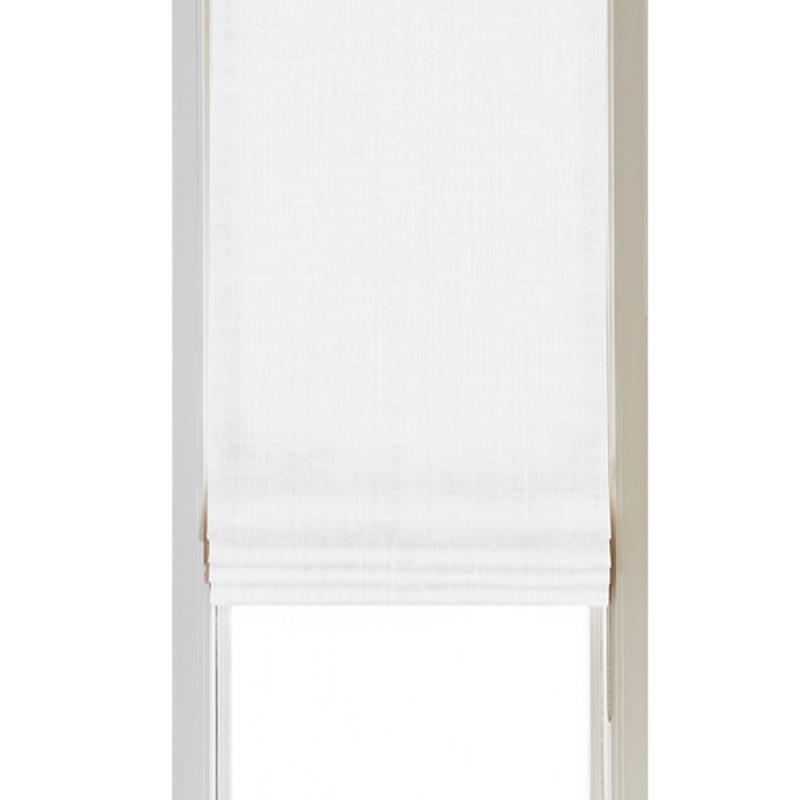 Custom Shade - Flat - Soft Snow - 34 \" width x 60 \" height
