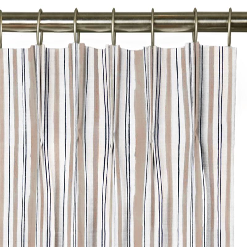 Custom Drape - Triple pinch - Watercolor Stripe Clay - 5 " width x 10 " height