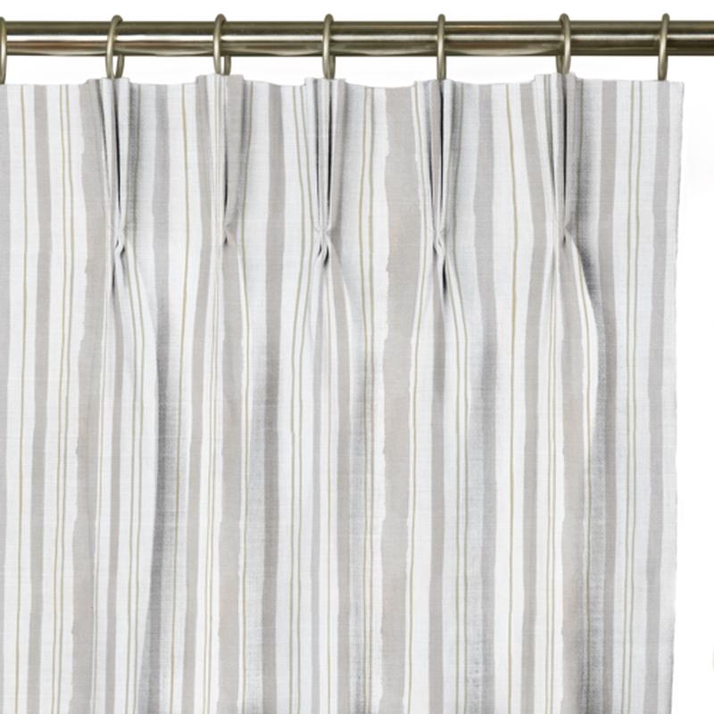 Custom Drape - Triple pinch - Watercolor Stripe Sand - 5 " width x 9 " height