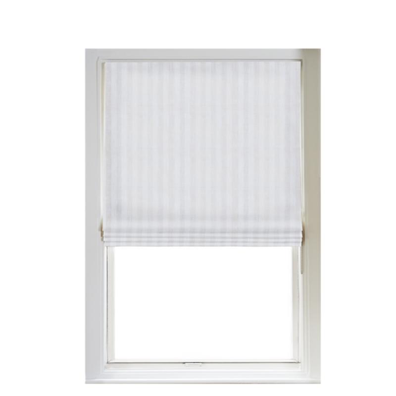Custom Shade - Flat - Striped Oyster - 38 \" width x 50 \" height