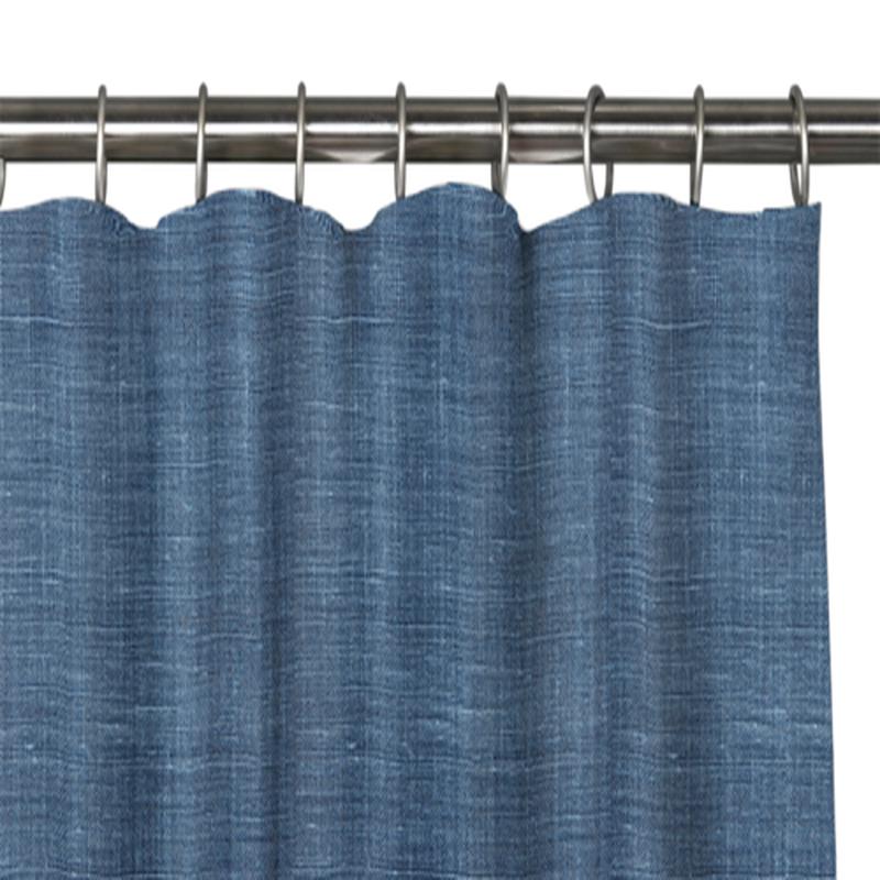 Custom Drape - Triple pinch - Textured Navy - 50 \" width x 96 \" height