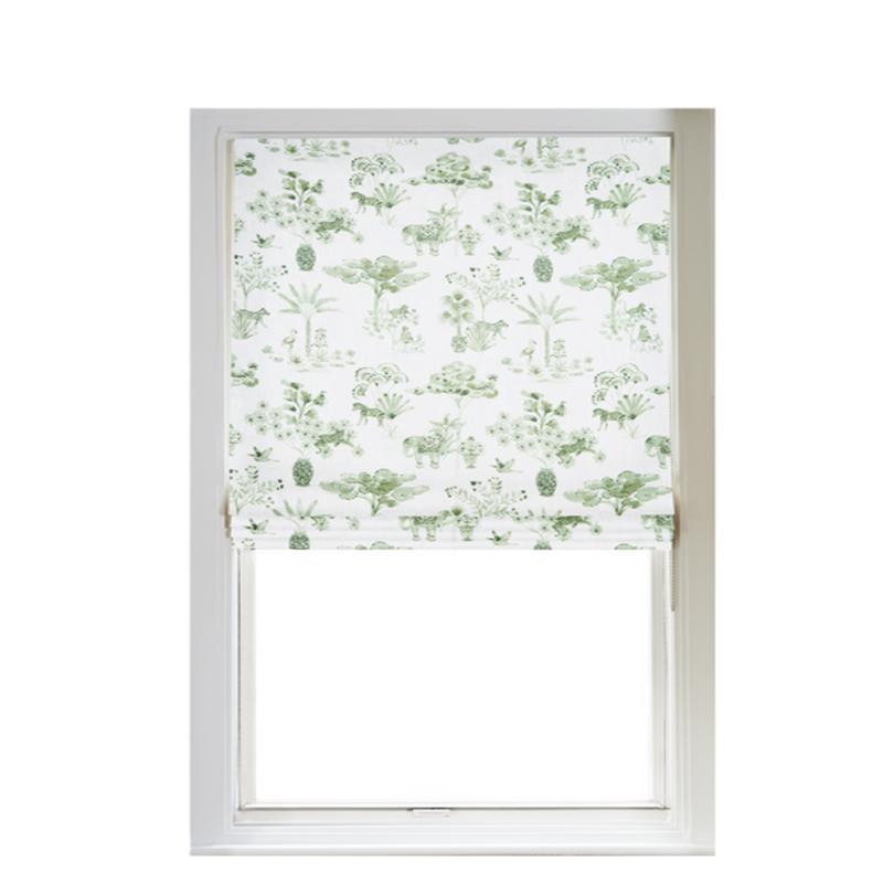 Custom Shade - Flat - Kipling Sage - 34 1/2\" width x 22 1/2\" height