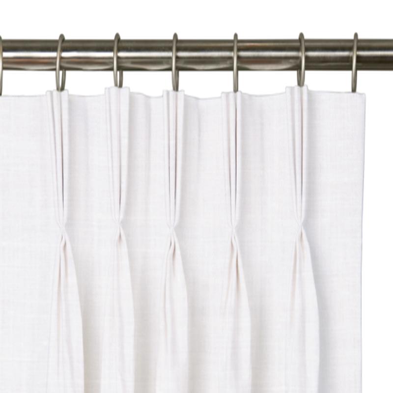 Custom Drape - Triple pinch - Soft Snow - 29 \" width x 88 \" height